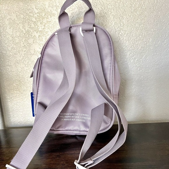 Adidas Originals Santiago Mini Backpack Pastel Purple White, Travel Sports Bag - Picture 5 of 13